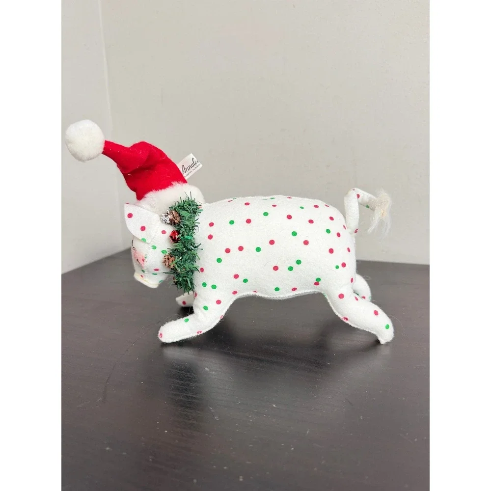 VTG Annalee Mobilitee Dolls Santa Christmas Wreath Pig Hog Piglet 2006 8